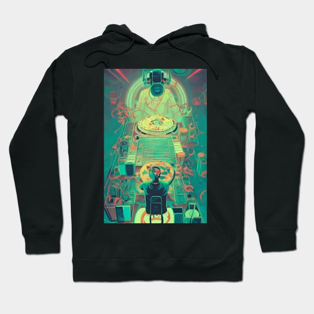 Peculiar Turntables Hoodie by EsoteraArt